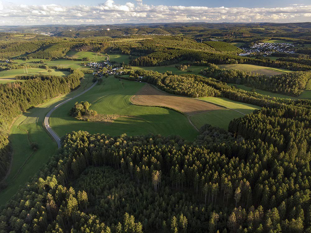 Områdesbild-från-ovan, landskap i Sverige