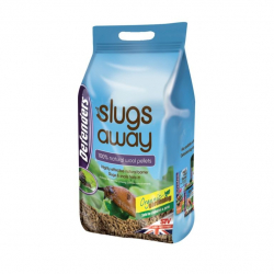 slugs away, pellets, trädgård, påse med pellets